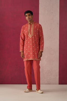 Atulya- Embroidered Short Kurta-XS/34