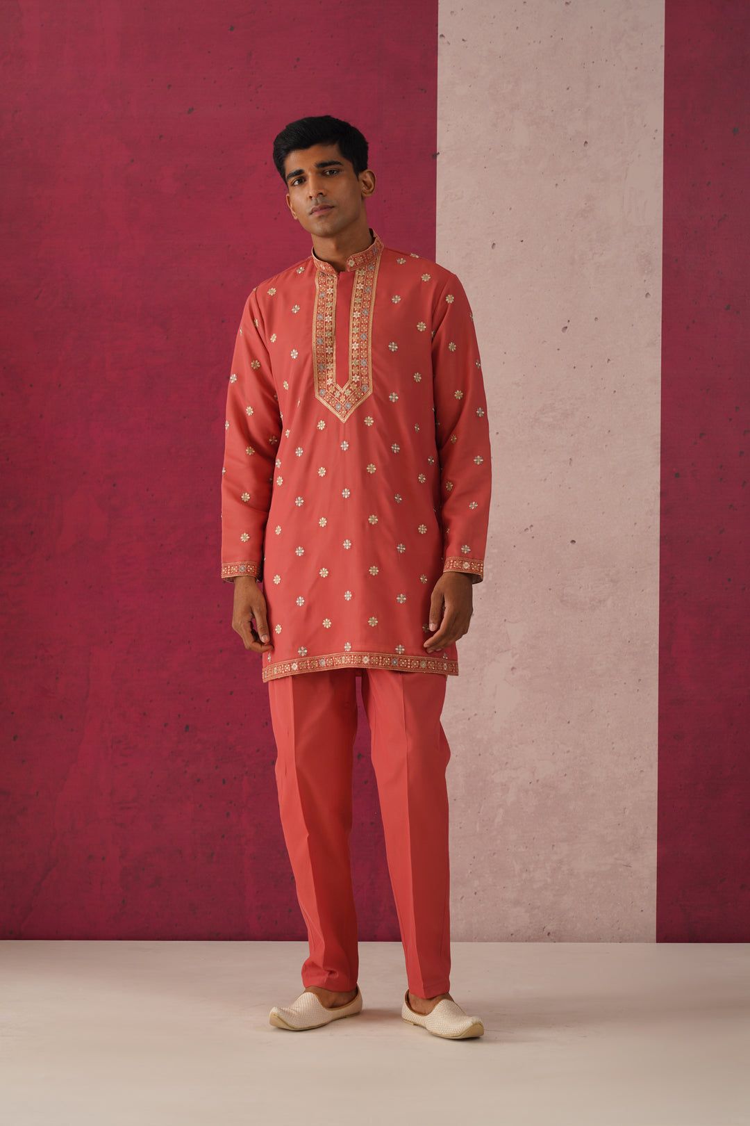 Atulya- Embroidered Short Kurta-XS/34
