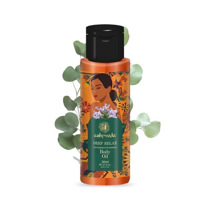 ashpveda Deep Relax Body Oil-Lemongrass & Eucalyptus