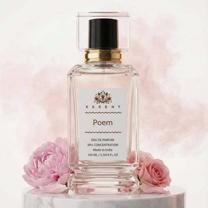 Essent Perfumes Poem Eau de Parfum (EDP) – Classic Nostalgic Long Lasting Perfume – Unisex Fragrance