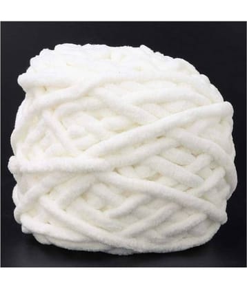 PRANSUNITA Super Thick Fluffy Jumbo Polyester Baby Blanket Chenille Yarn for Knitting, Crochet & Home Decor Projects, Afghans, throw pillows, cushions & blankets. -100 GMS – 6mm thickness