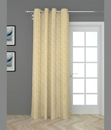 Houzzcode - Brown Polyester Striped Window Curtain ( Pack of 1 )