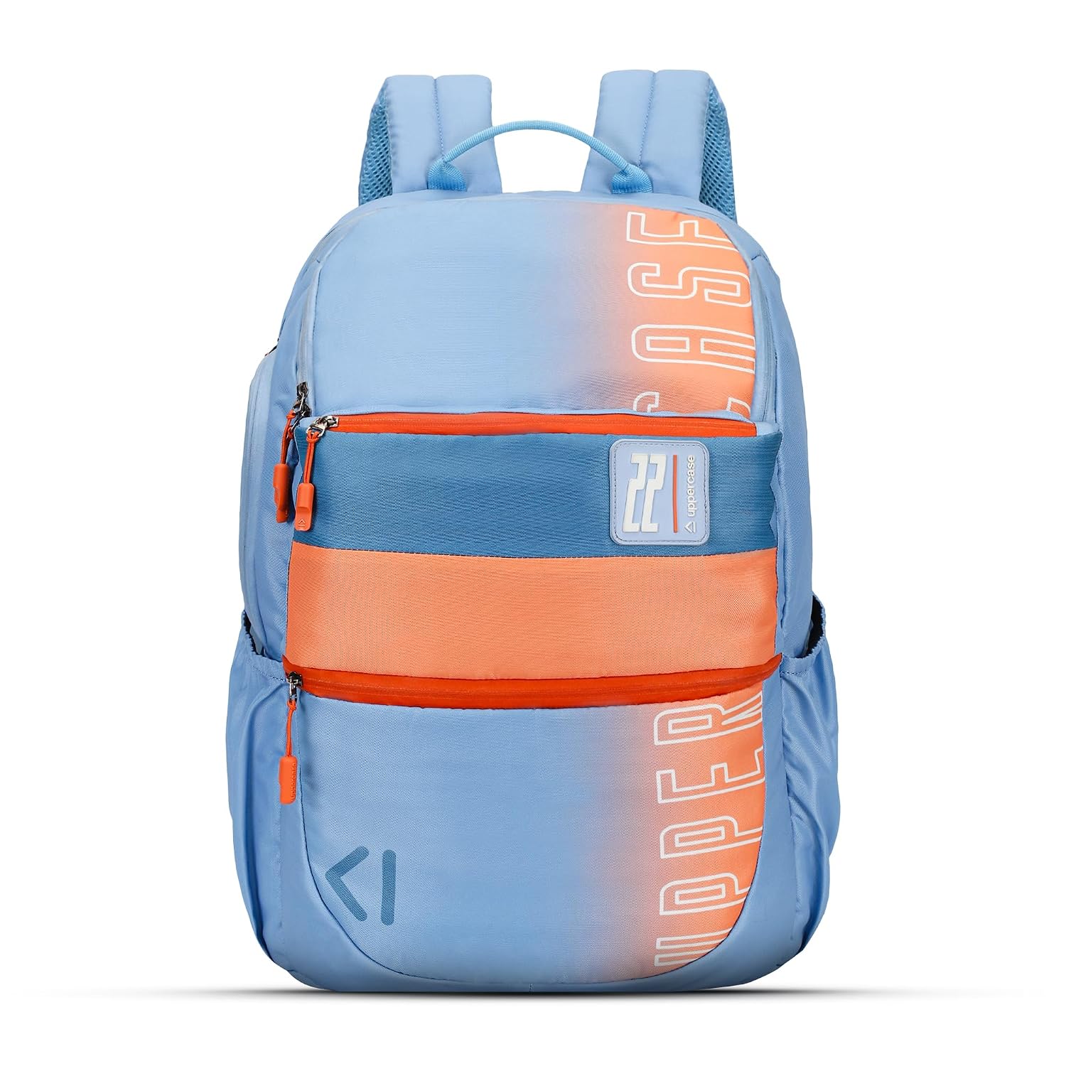 35L Campus 02 | School Bag | Double Compartment with Top & Side Quick Access Pocket | Well- Padded Backpack | Side Water-Bottle Pocket | Unisex | 750 Days Warranty (Blue)