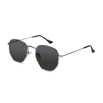 Sleek Silver hexagonal Sunglasses For Men & Women LKS3702-SILVER Sleek Silver hexagonal Sunglasses For Men & Women LKS3702-SILVER