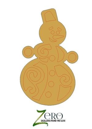Brand Zero Pre Marked MDF Base - Snowman Design 4 - Select Your Preference Of Size & Thickness