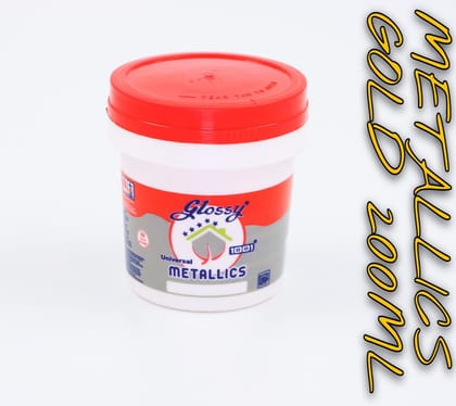1001 Glossy Universal Metallic Paint Gold | Smooth Finish | Art and Craft use | non-toxic | non-fading