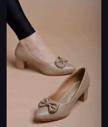 Stylestry Beige Women's Pumps Heels