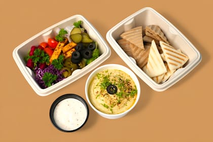 Lebanese Paneer Hummus Meal