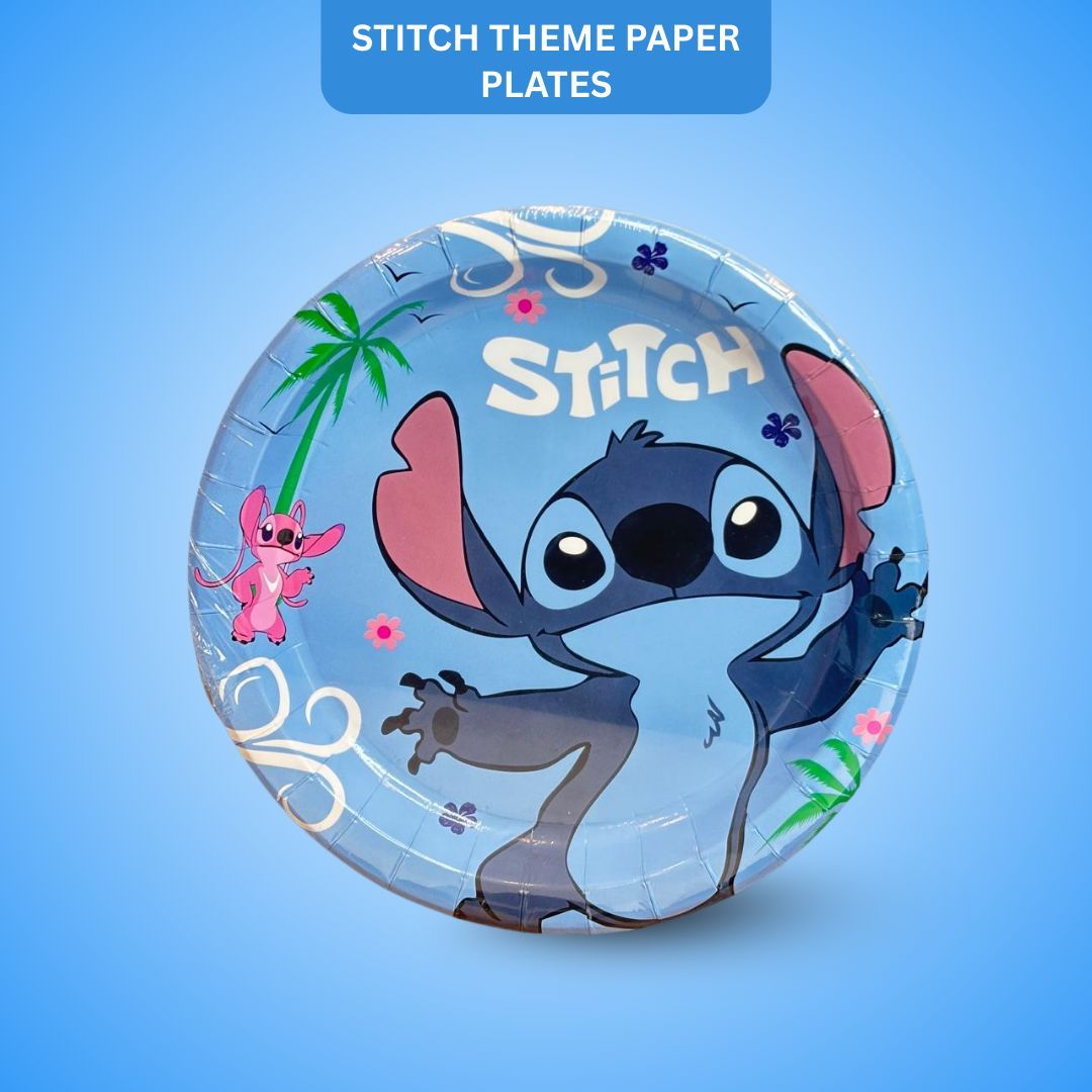 Stitch Theme Paper Plates - 8PC