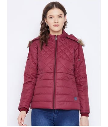 VERO AMORE Polyester Maroon Parka Jackets Single