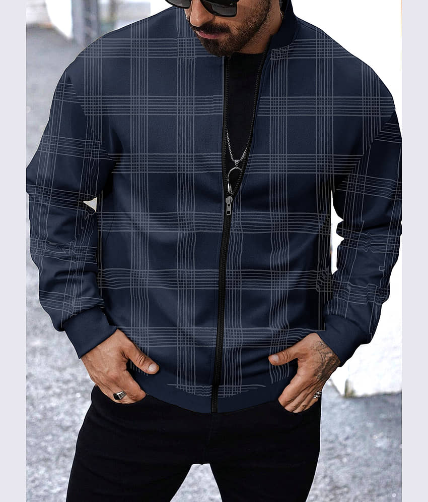 Eyebogler Cotton Blend Mandarin Collar Men's Sweatshirt - Blue ( Pack of 1 )