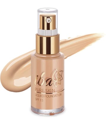 Iba Pure Skin Liquid Foundation Golden Beige, 30ml , Full Coverage , Oil Free Dewy Finish, (Pack of 1)