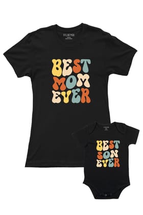 Best Mom - Son-Black / Half Romper