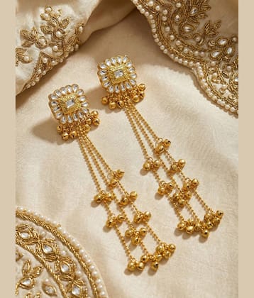 Bhagya Lakshmi Golden Jhumki Earrings ( Pack of 1 )