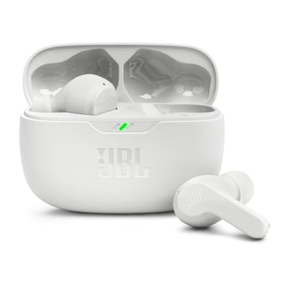 JBL Wave Beam in-Ear Wireless Earbuds (TWS) with Mic- White