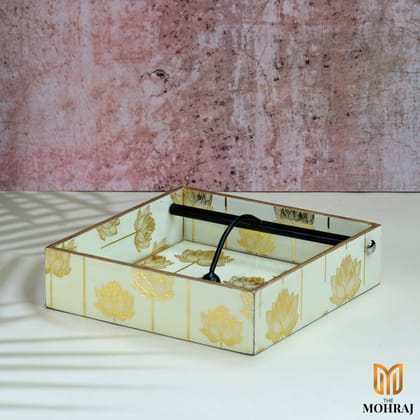 The Mohraj Gold Lotus Tissue Holder