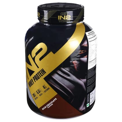 IN2 Nutrition Whey Protein - 1.81 kg with FREE Shaker-Rich Chocolate