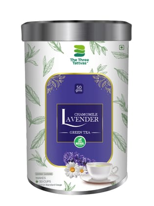 The Three Tattvas Chamomile Lavender Green Tea 50gms