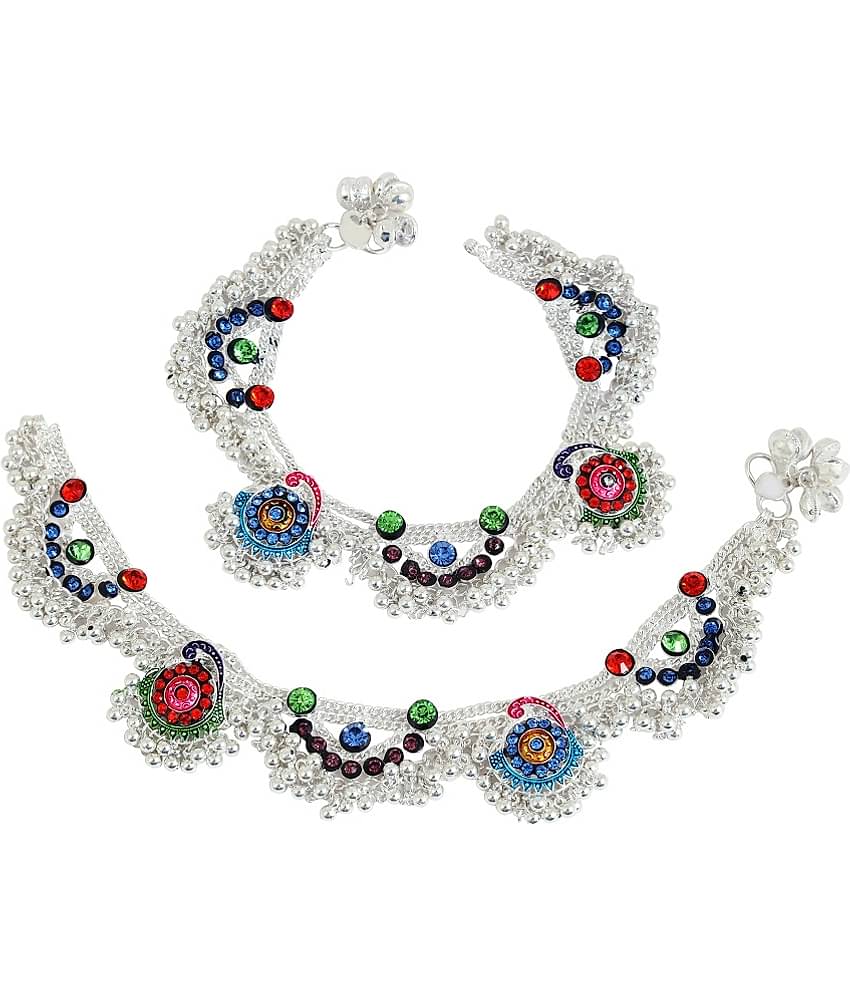 Charms Silver Anklets ( Pack of 1 )