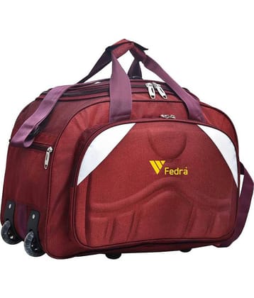 FEDRA - 40 Ltrs Maroon Polyester Duffle Bag