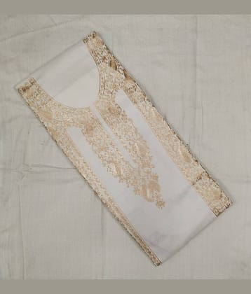 Soul Essence - Unstitched White Woollen Dress Material ( Pack of 1 )