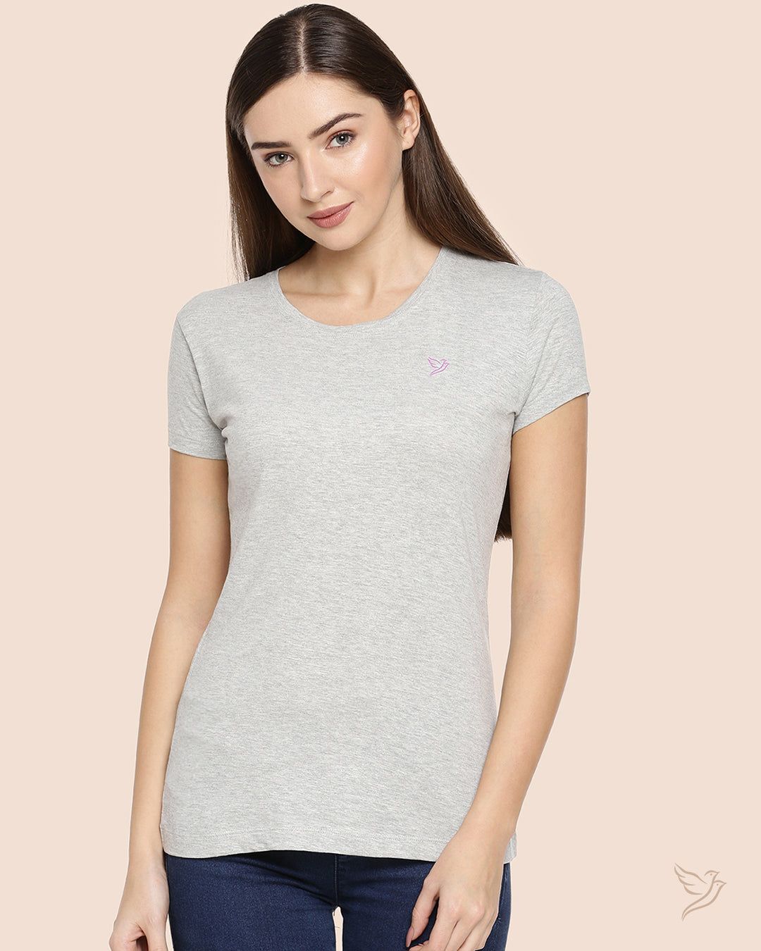 Slim Fit Signature Tee - Grey Mix-S / Grey Mix