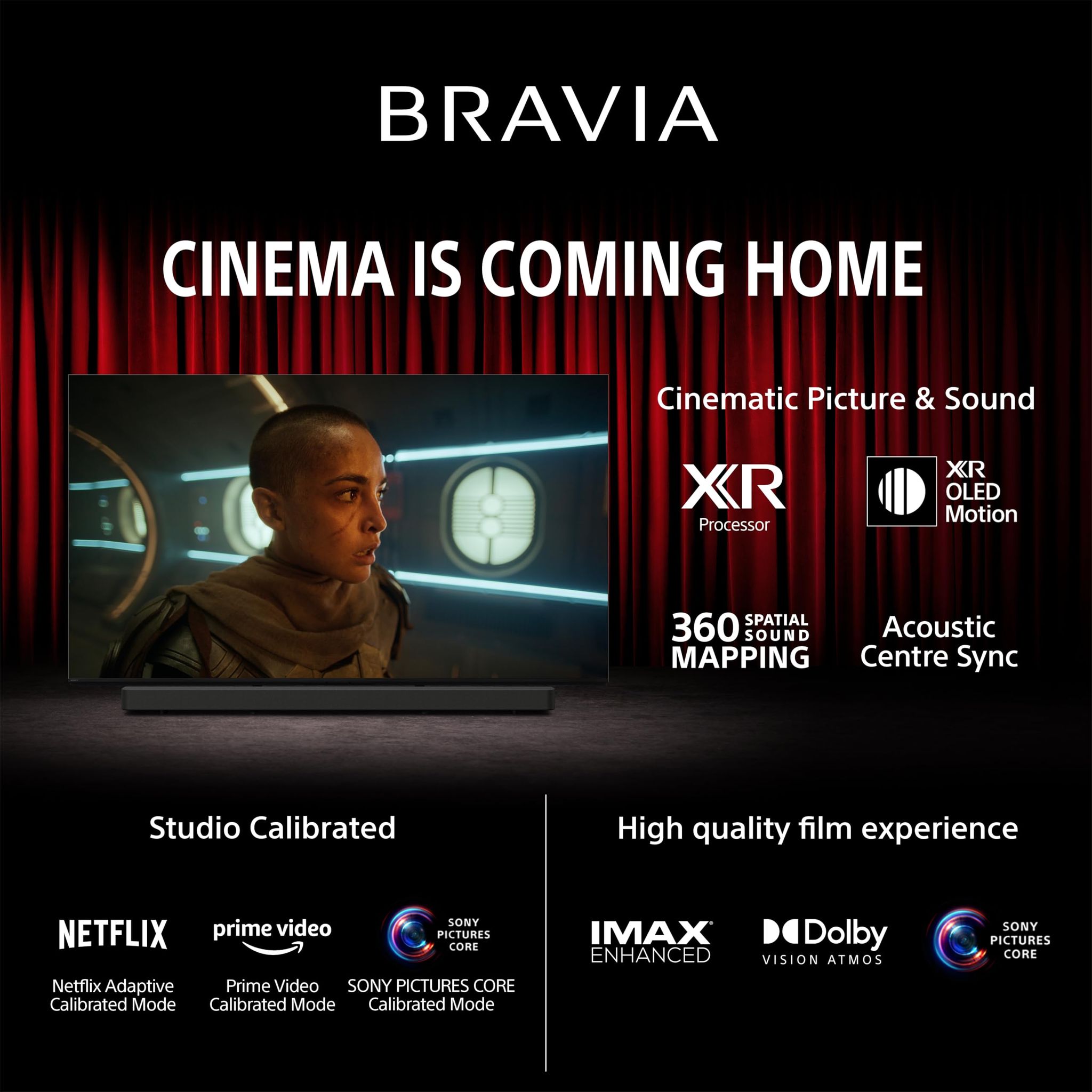 Sony BRAVIA 8 Series 164 cm (65 inches) 4K Ultra HD AI Smart OLED Google TV K-65XR80 (Black) Sony BRAVIA 8 Series 164 cm (65 inches) 4K Ultra HD AI Smart OLED Google TV K-65XR80 (Black) - Black / 65 inches