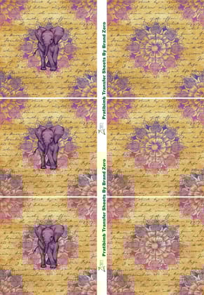 Brand Zero Pratibimb Transfer Sheets - Ethenic Elephant