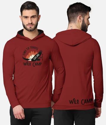 BULLMER Pack of 1 Cotton Blend Regular Fit Men's T-Shirt ( Rust )
