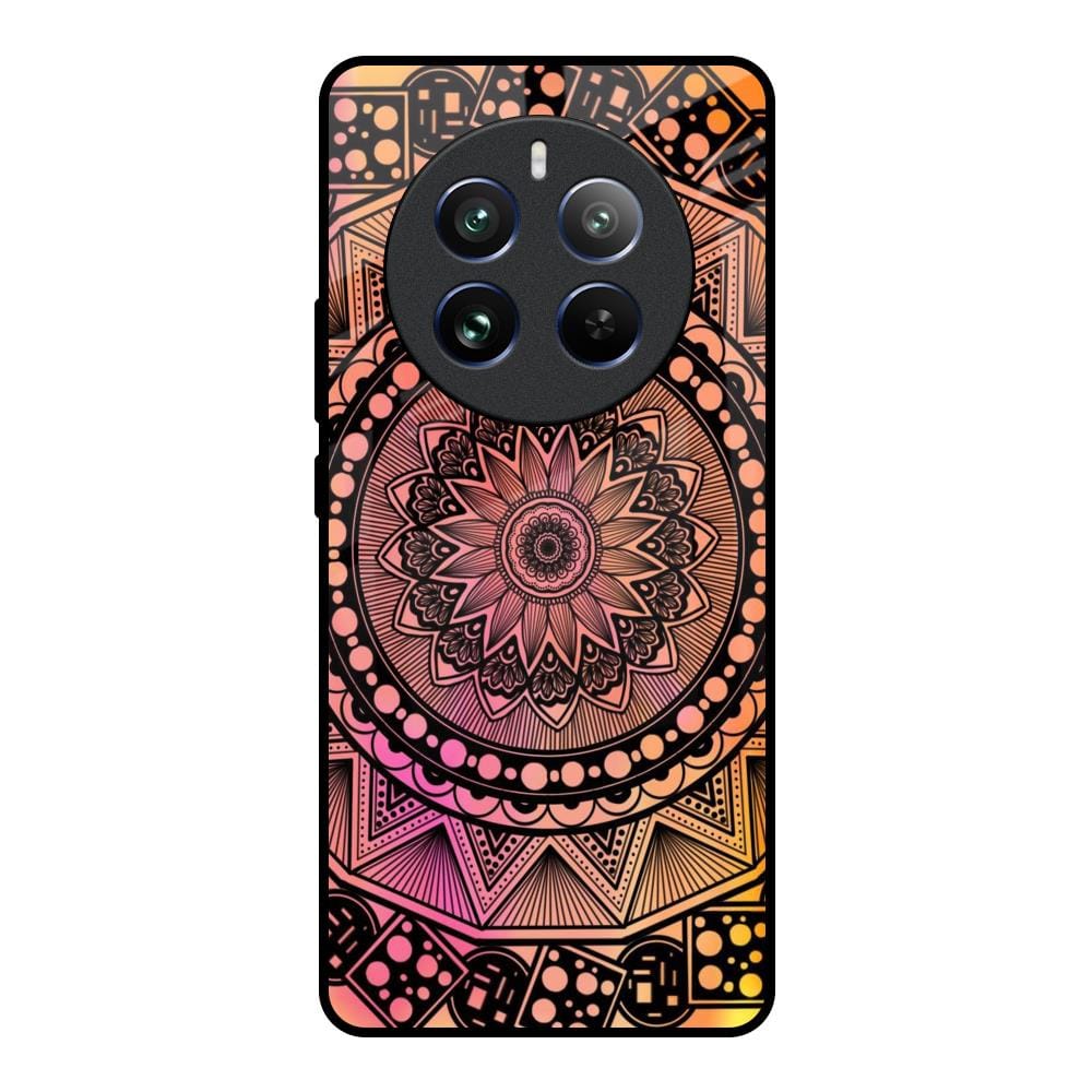 Floral Mandala Glass Case for Realme 12 Pro Plus 5G