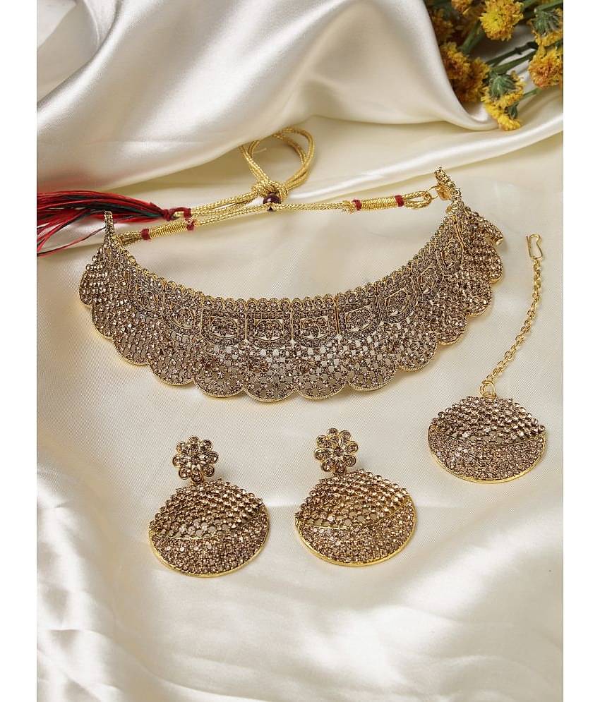 Sukkhi Gold Alloy Necklace Set ( Pack of 1 )