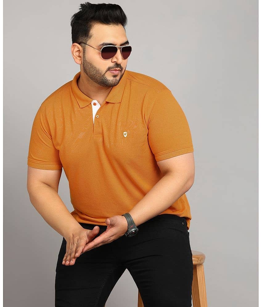 XFOX Pack of 1 Cotton Regular Fit Solid Half Sleeves Men's Polo T Shirt ( Red )