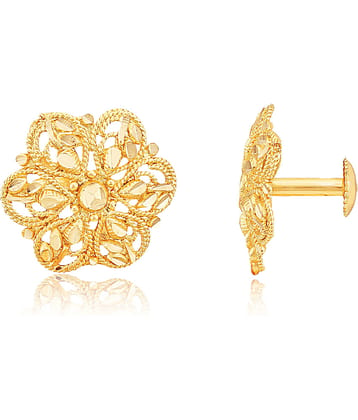 Vighnaharta Traditional South Screw Back Alloy Gold  Plated Stud Earring for Women and Girls