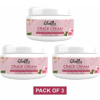 Globus Naturals Crack Cream Rose 100 gm, Set of 3
