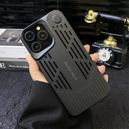 iPhone Series New Curved Matte Case With Camera Bumper-iPhone 15 Pro Max / Black