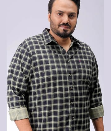 HARDSODA 100% Cotton Regular Fit Checks Full Sleeves Mens Casual Shirt - Black ( Pack of 1 ) - None
