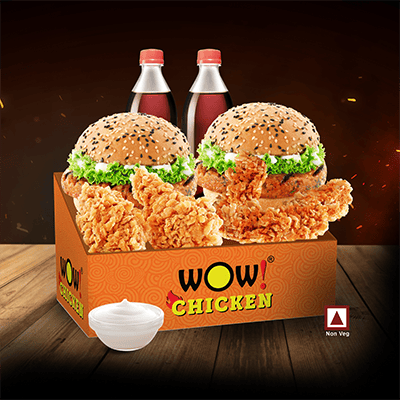 2PeriPeri Chk Grld Burger+2Fried Chk+2Wings+1Dip+2x250ml Soft Drinks