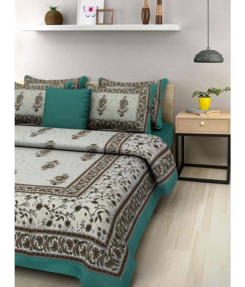 Uniqchoice Cotton Double Bedsheet ( Multi )