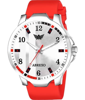 Abrexo Red Silicon Analog Men's Watch