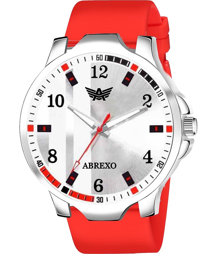 Abrexo Red Silicon Analog Men's Watch