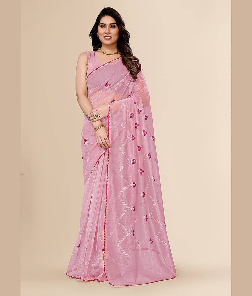 FABMORA Cotton Printed Saree With Unstitched Blouse Piece ( Green )