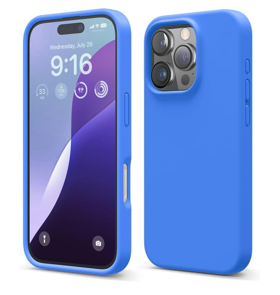 LIRAMARK Liquid Silicone Soft Back Cover Case for Apple iPhone 16 Pro