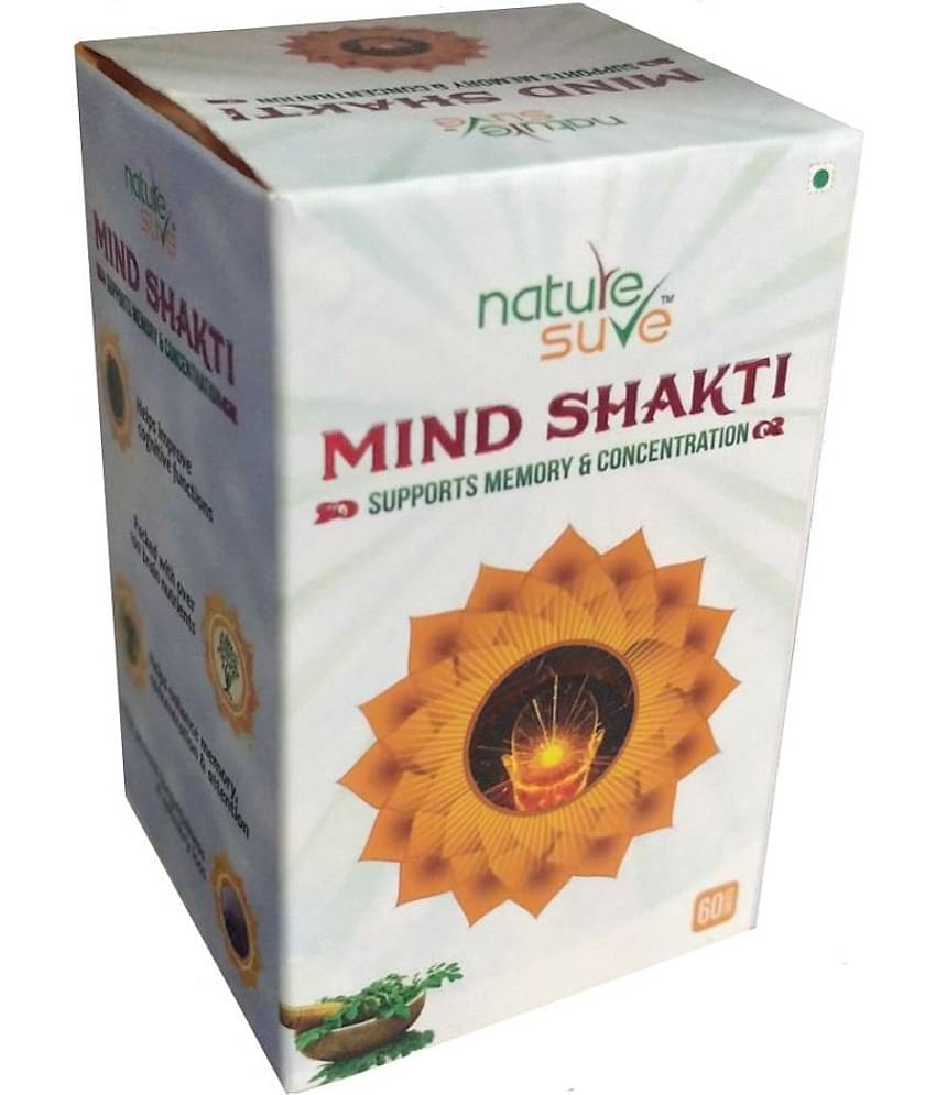 Nature Sure Mind Shakti Tablets For Memory & Concentration In Men & Women - 1 Pack (60 Tablets)