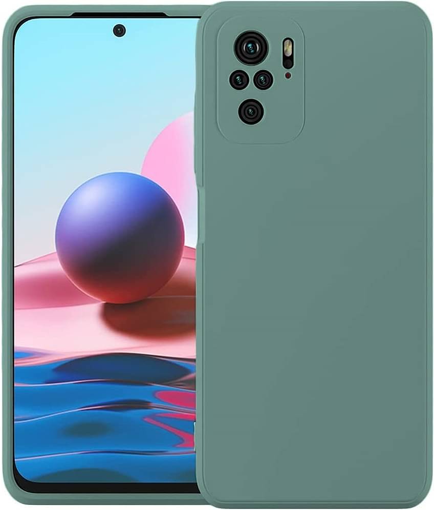 CASE VA - Blue Silicon Plain Cases Compatible For Xiaomi Redmi Note 10s ( Pack of 1 )