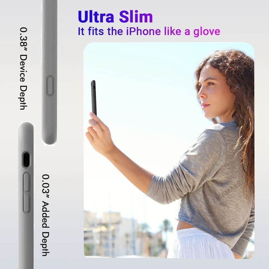 LIRAMARK Liquid Silicone Soft Back Cover Case for Apple iPhone 7 Plus / 8 Plus