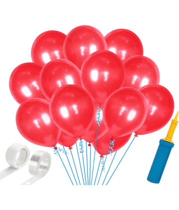 Jolly Party  Red  HD metallic Balloons -103Pcs