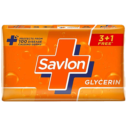 Savlon Glycerin Soap Bar With Germ Protection & Moisturisation - For Soft & Supple Skin, 125 G