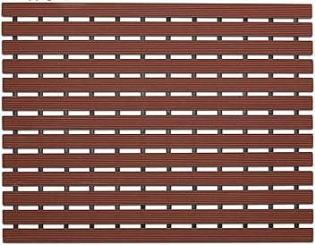 Sunny Premium Shower Mat Anti Slip, Striped Anti Skid Bath, Stand up mat for Bath, Shower, Kitchen, Anti Bactirial, Machine Washable(Chocolate, 1.5ft x 2ft)