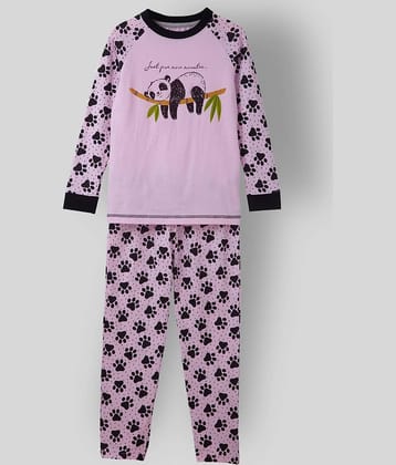 Cub Mcpaws Pack of 1 Girls Cotton Blend Nightsuit Set ( Multicolor )
