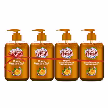Stanfresh Hygiene Liquid Hand Wash Bergamot Orange 500ml(Pack Of 4)